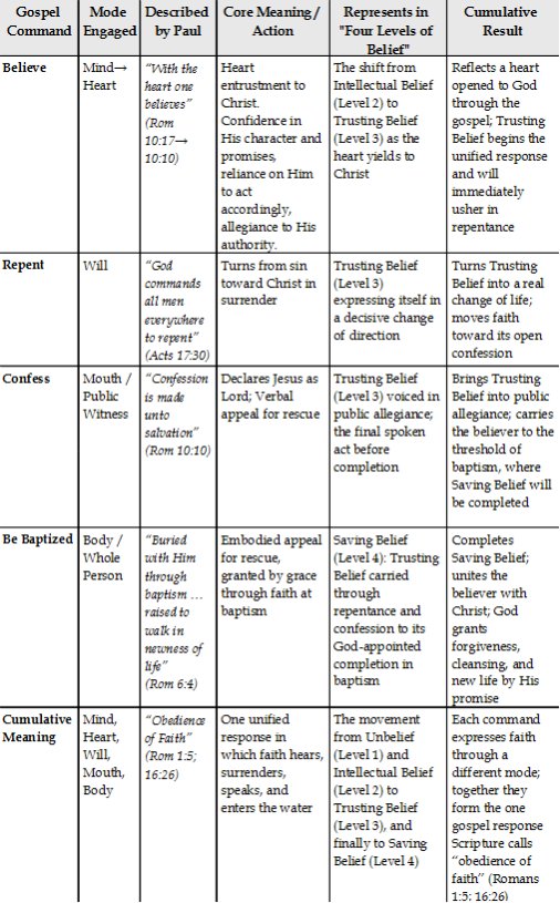 Unified Gospel Response Summary
